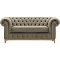 Chesterfield Grand 2 Seater Sofa, mink, Leg colour: like oak