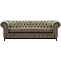 Chesterfield Grand 3 Seater Sofa, mink, Leg colour: black