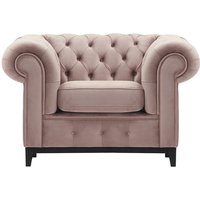 Chesterfield Grand Armchair, lilac, Leg colour: black