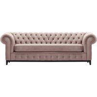 Chesterfield Grand 3 Seater Sofa, lilac, Leg colour: black