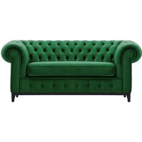 Chesterfield Grand 2 Seater Sofa, dark green, Leg colour: black