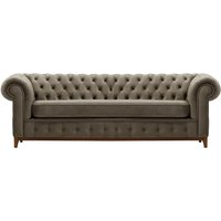 Chesterfield Grand 3 Seater Sofa, grey, Leg colour: aveo