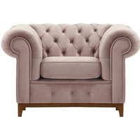 Chesterfield Grand Armchair, lilac, Leg colour: aveo