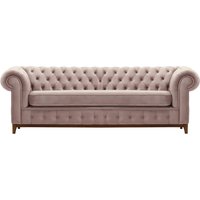 Chesterfield Grand 3 Seater Sofa, lilac, Leg colour: aveo