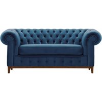 Chesterfield Grand 2 Seater Sofa, blue, Leg colour: aveo