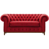 Chesterfield Grand 2 Seater Sofa, dark red, Leg colour: aveo