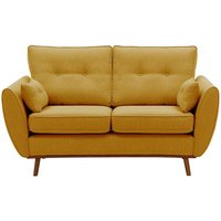 Zinola 2 Seater Sofa, yellow, Leg colour: aveo