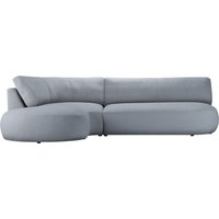 Ace Minimalist Left Hand Corner Sofa with Rounded Form, Ceriale 265 - faded teal