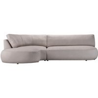 Ace Minimalist Left Hand Corner Sofa with Rounded Form, Wind 11 - beige