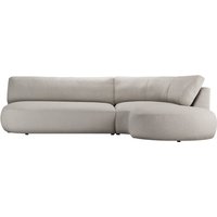 Ace Minimalist Right Hand Corner Sofa with Rounded Form, Ceriale 239 - taupe