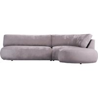Ace Minimalist Right Hand Corner Sofa with Rounded Form, lilac