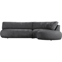 Ace Minimalist Right Hand Corner Sofa with Rounded Form, graphite