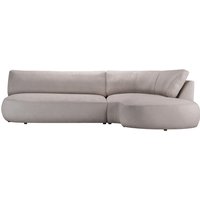 Ace Minimalist Right Hand Corner Sofa with Rounded Form, Wind 11 - beige