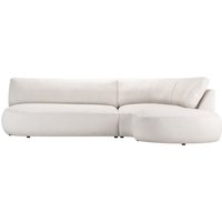 Ace Minimalist Right Hand Corner Sofa with Rounded Form, Wind 2 - cream