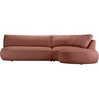 Ace Minimalist Right Hand Corner Sofa with Rounded Form, Wind 56 - rusty