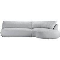 Ace Minimalist Right Hand Corner Sofa with Rounded Form, Wind 84 - grey