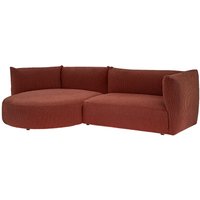 Modern Mollo Left Hand Corner Sofa with Oval Module, Poso 39 - red