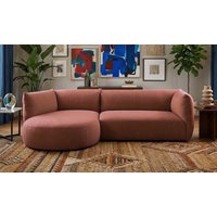 Modern Mollo Left Hand Corner Sofa with Oval Module, Wind 56 - rusty