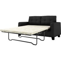 Gloss 2 Seater Sofa Bed, black