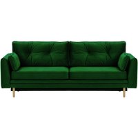 Amelia Sofa Bed with Storage, dark green, Leg colour: wax black