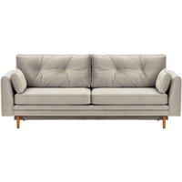 Amelia Sofa Bed with Storage, silver, Leg colour: aveo