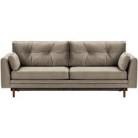 Amelia Sofa Bed with Storage, grey, Leg colour: dark oak