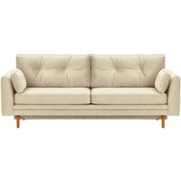 Amelia Sofa Bed with Storage, light beige, Leg colour: aveo