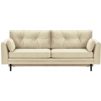 Amelia Sofa Bed with Storage, light beige, Leg colour: black
