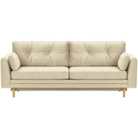 Amelia Sofa Bed with Storage, light beige, Leg colour: like oak