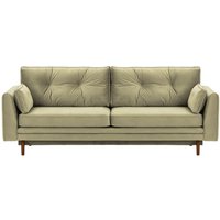 Amelia Sofa Bed with Storage, mink, Leg colour: dark oak