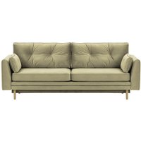 Amelia Sofa Bed with Storage, mink, Leg colour: wax black
