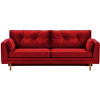 Amelia Sofa Bed with Storage, dark red, Leg colour: aveo