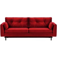 Amelia Sofa Bed with Storage, dark red, Leg colour: black