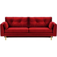 Amelia Sofa Bed with Storage, dark red, Leg colour: like oak