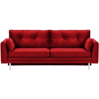 Amelia Sofa Bed with Storage, dark red, Leg colour: white