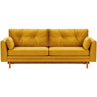 Amelia Sofa Bed with Storage, mustard, Leg colour: aveo
