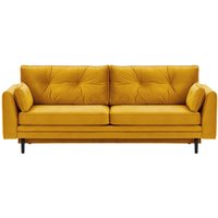 Amelia Sofa Bed with Storage, mustard, Leg colour: black