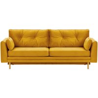Amelia Sofa Bed with Storage, mustard, Leg colour: like oak