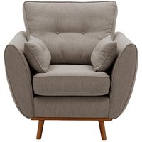 Zinola Armchair, faded brown, Leg colour: aveo