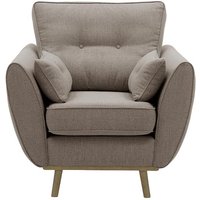 Zinola Armchair, faded brown, Leg colour: wax black