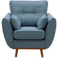 Zinola Armchair, blue, Leg colour: aveo