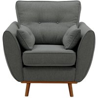 Zinola Armchair, dark grey, Leg colour: aveo