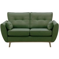 Zinola 2 Seater Sofa, green, Leg colour: wax black