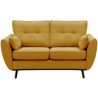 Zinola 2 Seater Sofa, yellow, Leg colour: black
