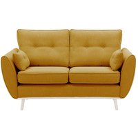 Zinola 2 Seater Sofa, yellow, Leg colour: white