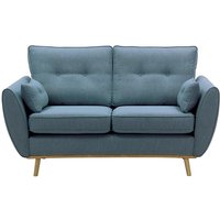 Zinola 2 Seater Sofa, blue, Leg colour: like oak