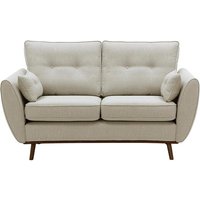 Zinola 2 Seater Sofa, beige, Leg colour: dark oak