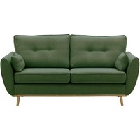 Zinola 3 Seater Sofa, green, Leg colour: like oak