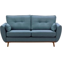 Zinola 3 Seater Sofa, blue, Leg colour: aveo