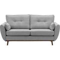 Zinola 3 Seater Sofa, grey, Leg colour: dark oak